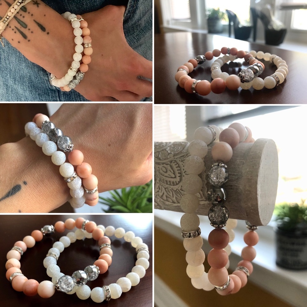 Natural stone handmade beaded bracelets